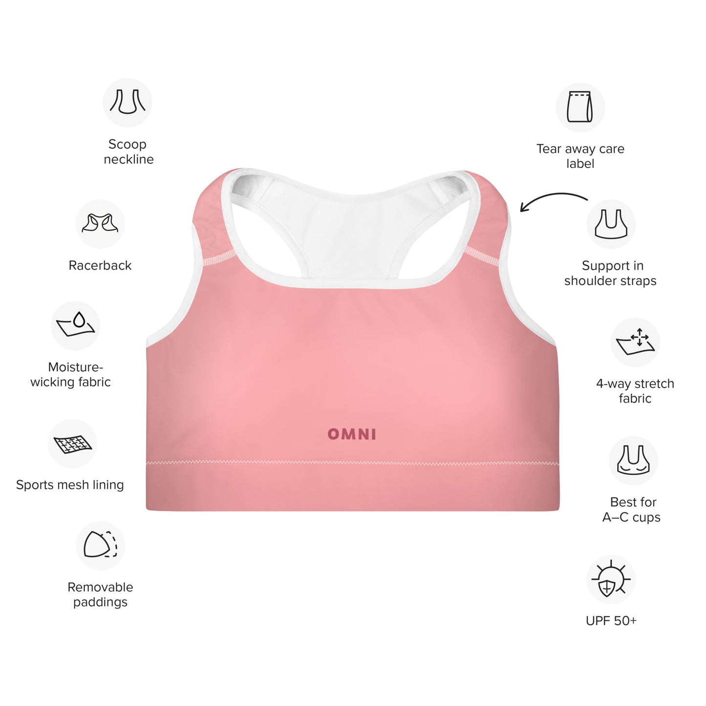 Trax-Star Sports Bra - Pink