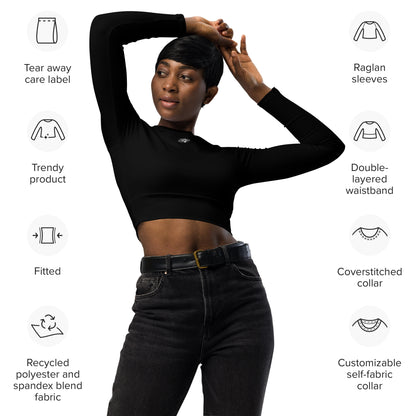 Eco Nova Crop Top - Black