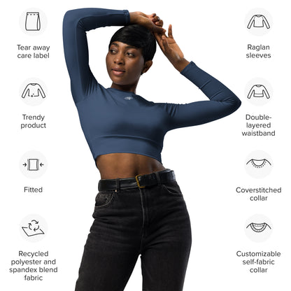 Eco Nova Crop Top - Dark Blue