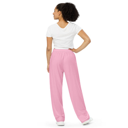 Wide-Leg Pants- Pink