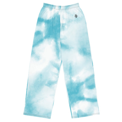 Wide-Leg Pants- Sky Cloud