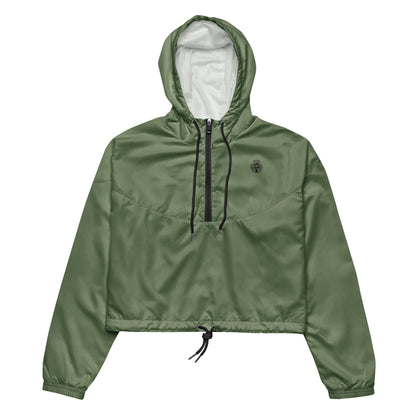 Nova Cropped Windbreaker - Olive Green