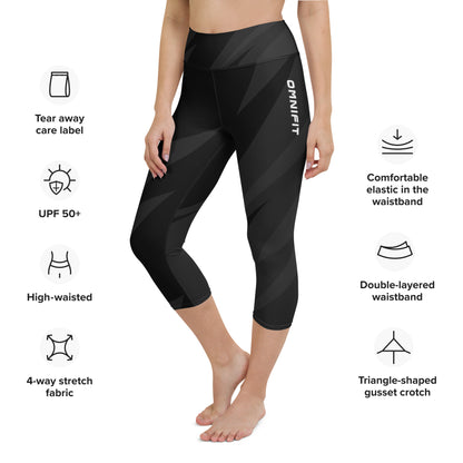 Yoga Capri Leggings- Midnight Black