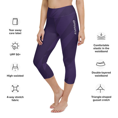 Yoga Capri Leggings- Deep Violet