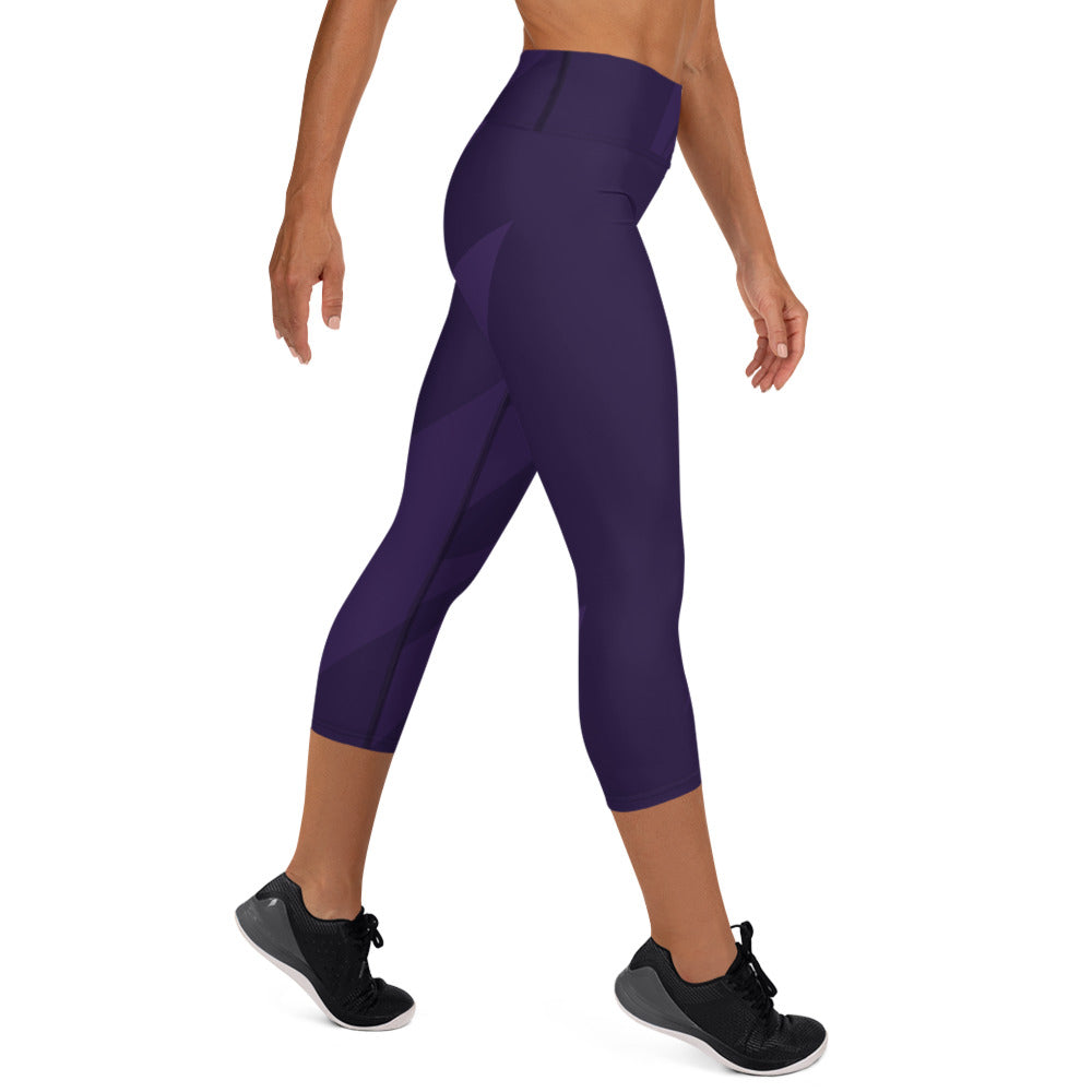 Yoga Capri Leggings- Deep Violet